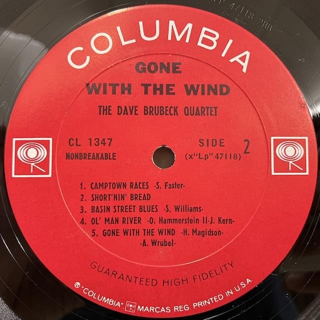 Amazon.co.jp: ○LP Dave Brubeck/Gone with the Wind 米盤